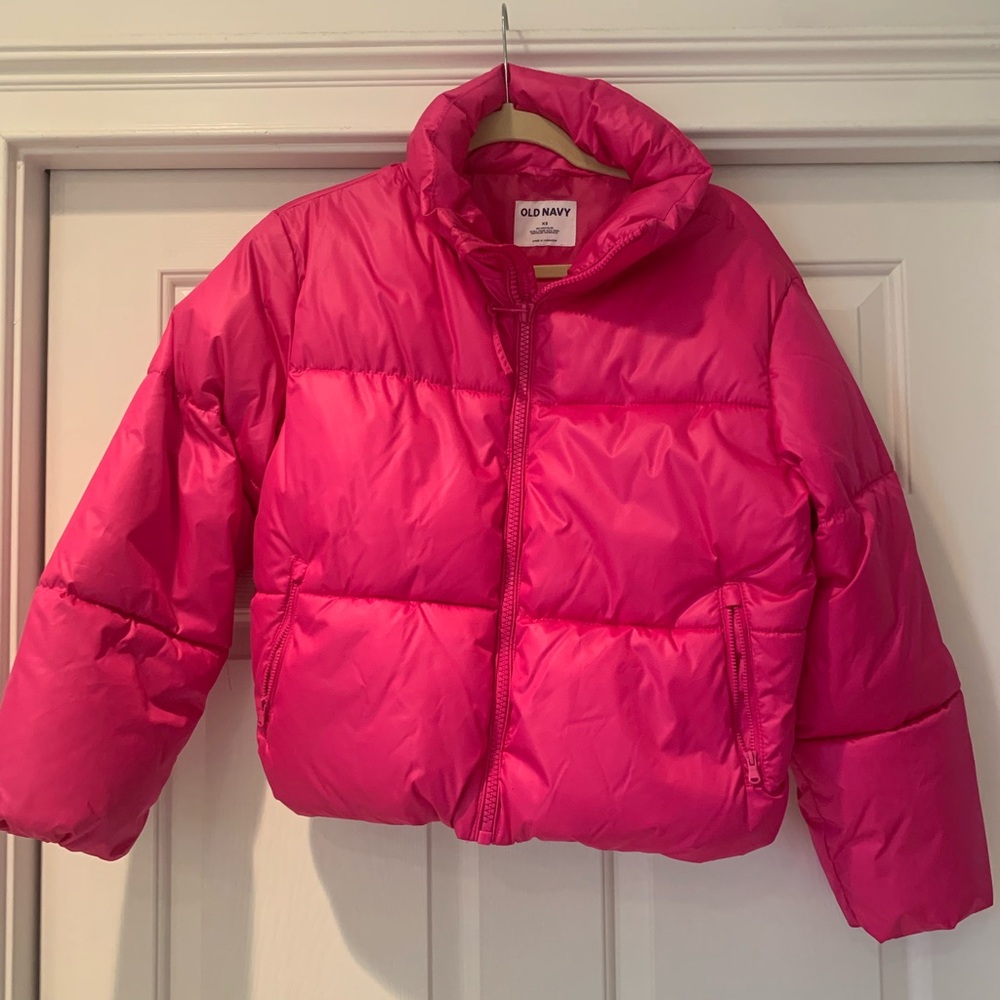 Old Navy Pink Puffer Jacket XS